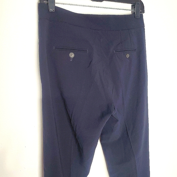 35) ARMANI COLLEZIONI Women's Blue Cigarette Pressed Pants Sz. 4 - Picture 3 of 8